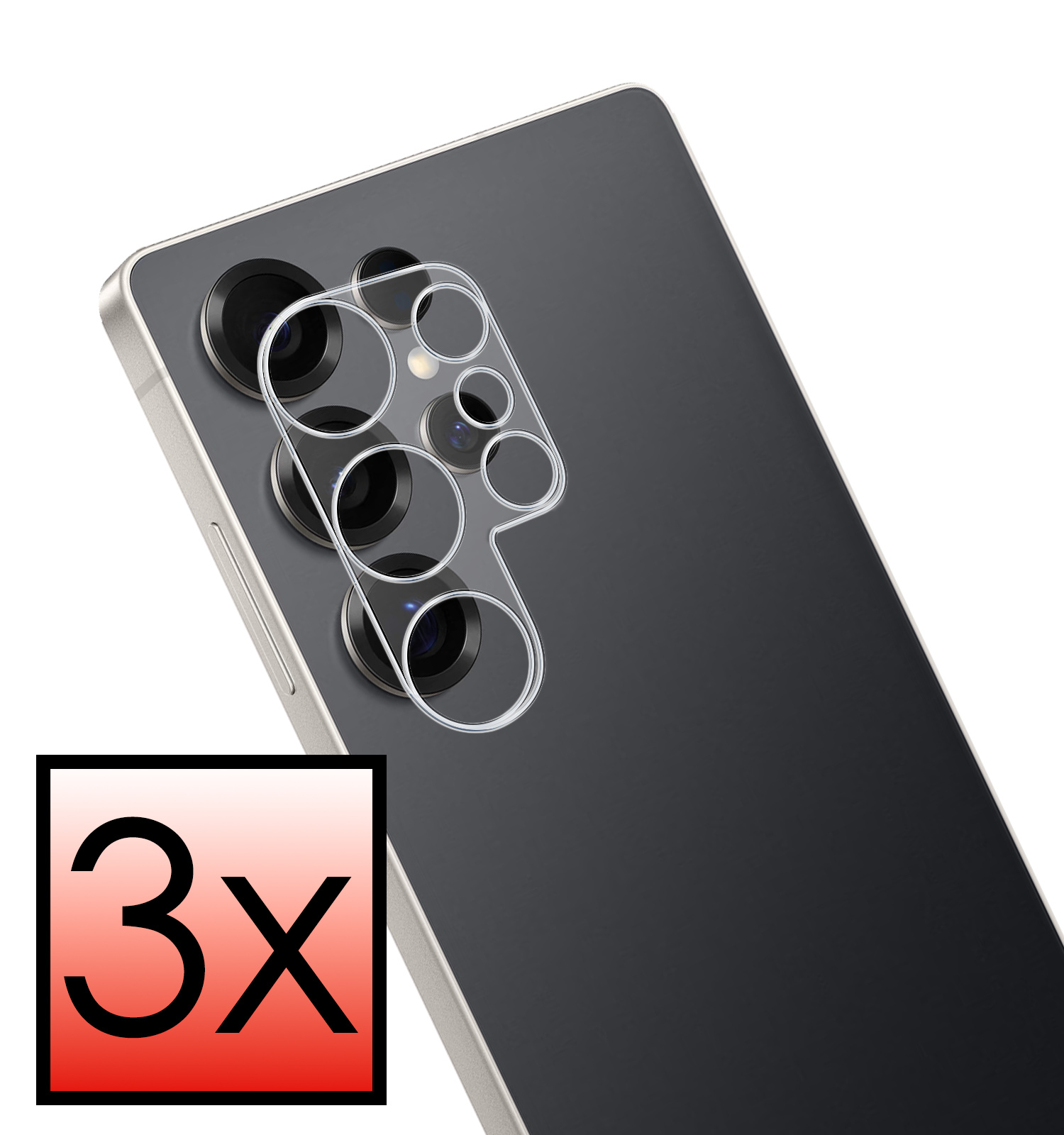 NoXx NoXx Samsung Galaxy S25 Ultra Camera Screenprotector - 3 PACK