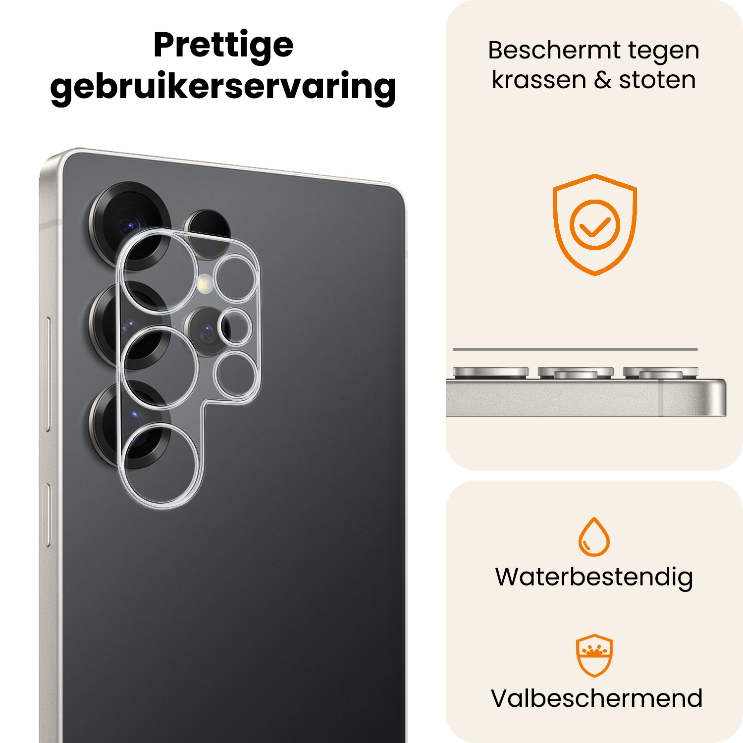 Nomfy Nomfy Samsung Galaxy S25 Ultra Camera Screenprotector - 3 PACK