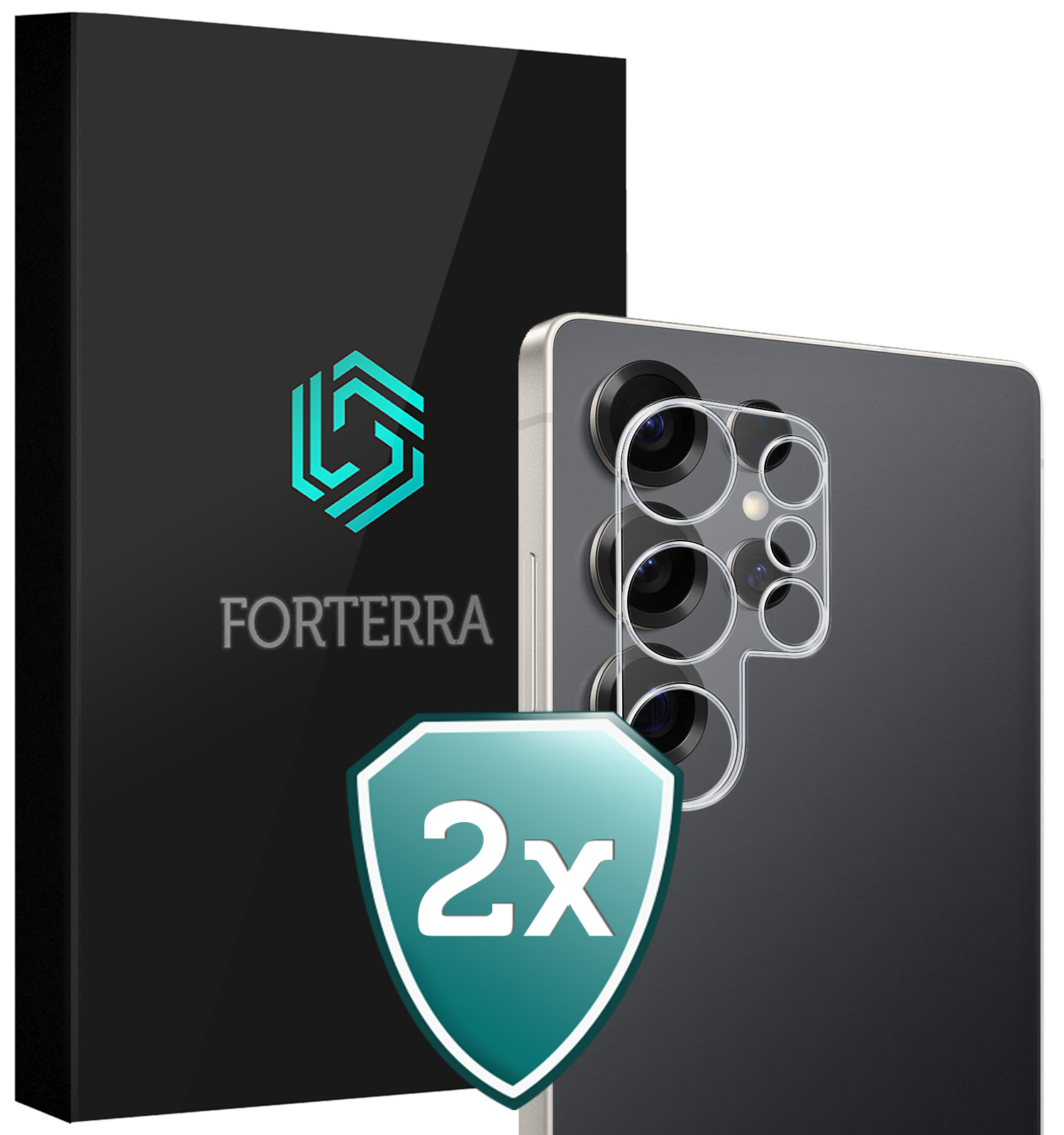 Forterra Forterra Samsung Galaxy S25 Ultra Camera Screenprotector - 2 PACK