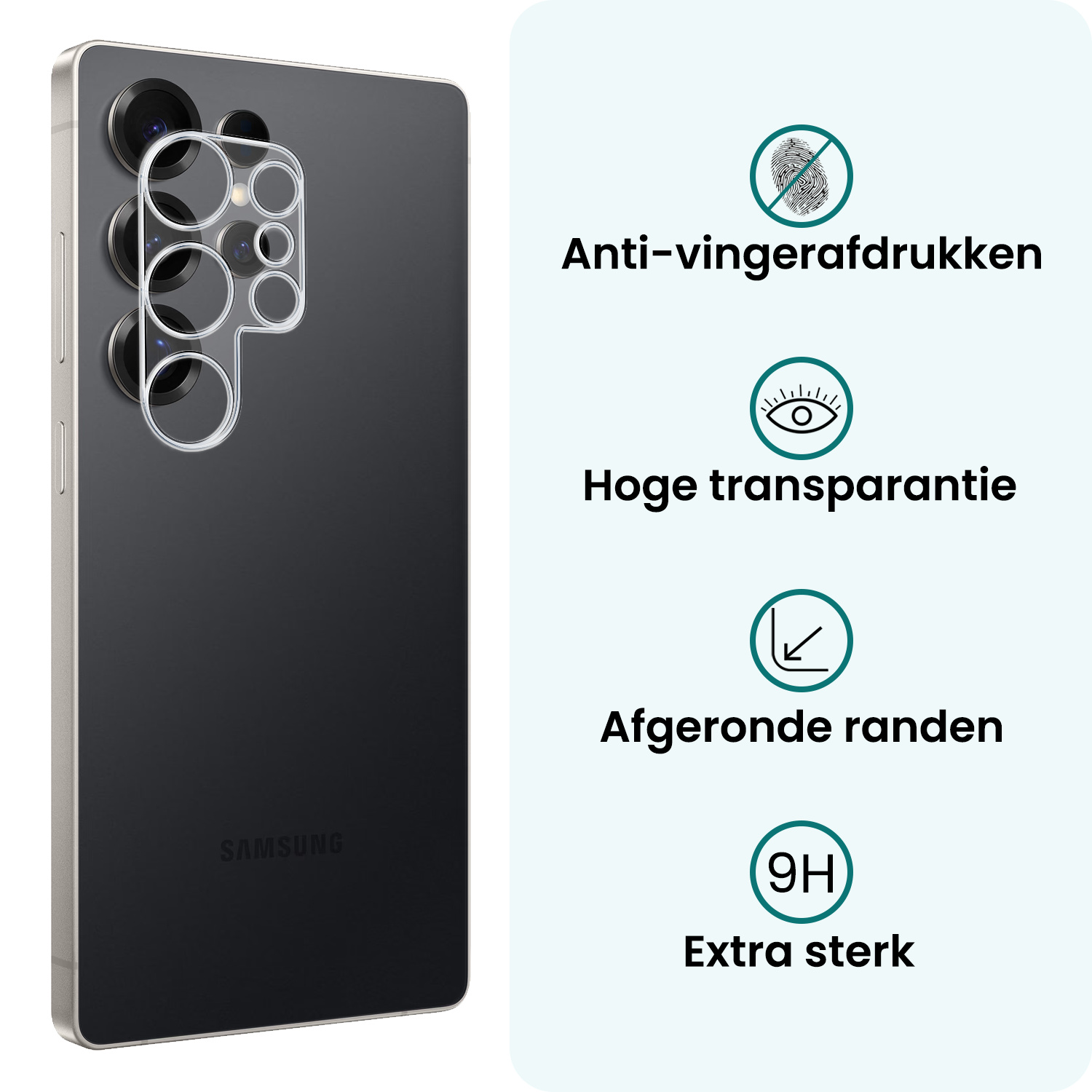 Forterra Forterra Samsung Galaxy S25 Ultra Camera Screenprotector - 3 PACK