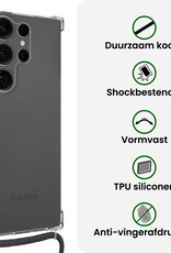 BASEY. BASEY. Samsung Galaxy S25 Ultra Hoesje Transparant Shockproof Met Zwart Koord