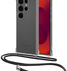 NoXx NoXx Samsung Galaxy S25 Ultra Hoesje Transparant Shockproof Met Zwart Koord