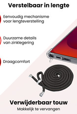 NoXx NoXx Samsung Galaxy S25 Ultra Hoesje Transparant Shockproof Met Zwart Koord