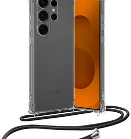 Nomfy Nomfy Samsung Galaxy S25 Ultra Hoesje Transparant Shockproof Met Zwart Koord