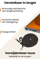 Nomfy Nomfy Samsung Galaxy S25 Ultra Hoesje Transparant Shockproof Met Zwart Koord