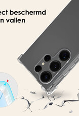 Nomfy Nomfy Samsung Galaxy S25 Ultra Hoesje Transparant Shockproof Met Zwart Koord