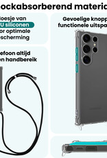 Forterra Forterra Samsung Galaxy S25 Ultra Hoesje Transparant Shockproof Met Zwart Koord