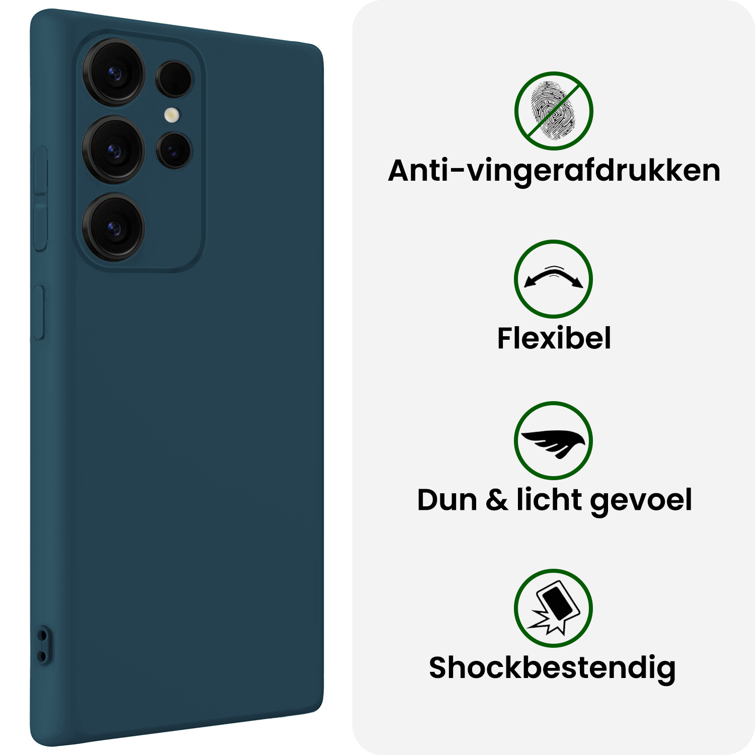 BASEY. BASEY. Samsung Galaxy S25 Ultra Hoesje Siliconen - Donkerblauw