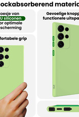 BASEY. BASEY. Samsung Galaxy S25 Ultra Hoesje Siliconen - Groen