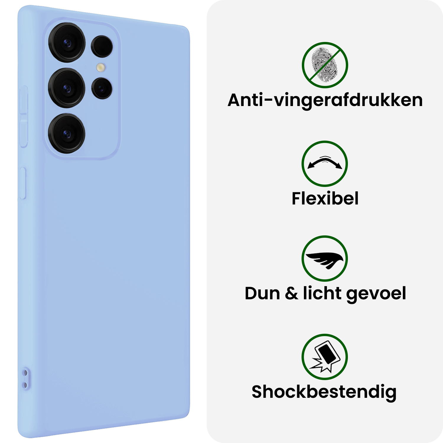 BASEY. BASEY. Samsung Galaxy S25 Ultra Hoesje Siliconen - Lichtblauw