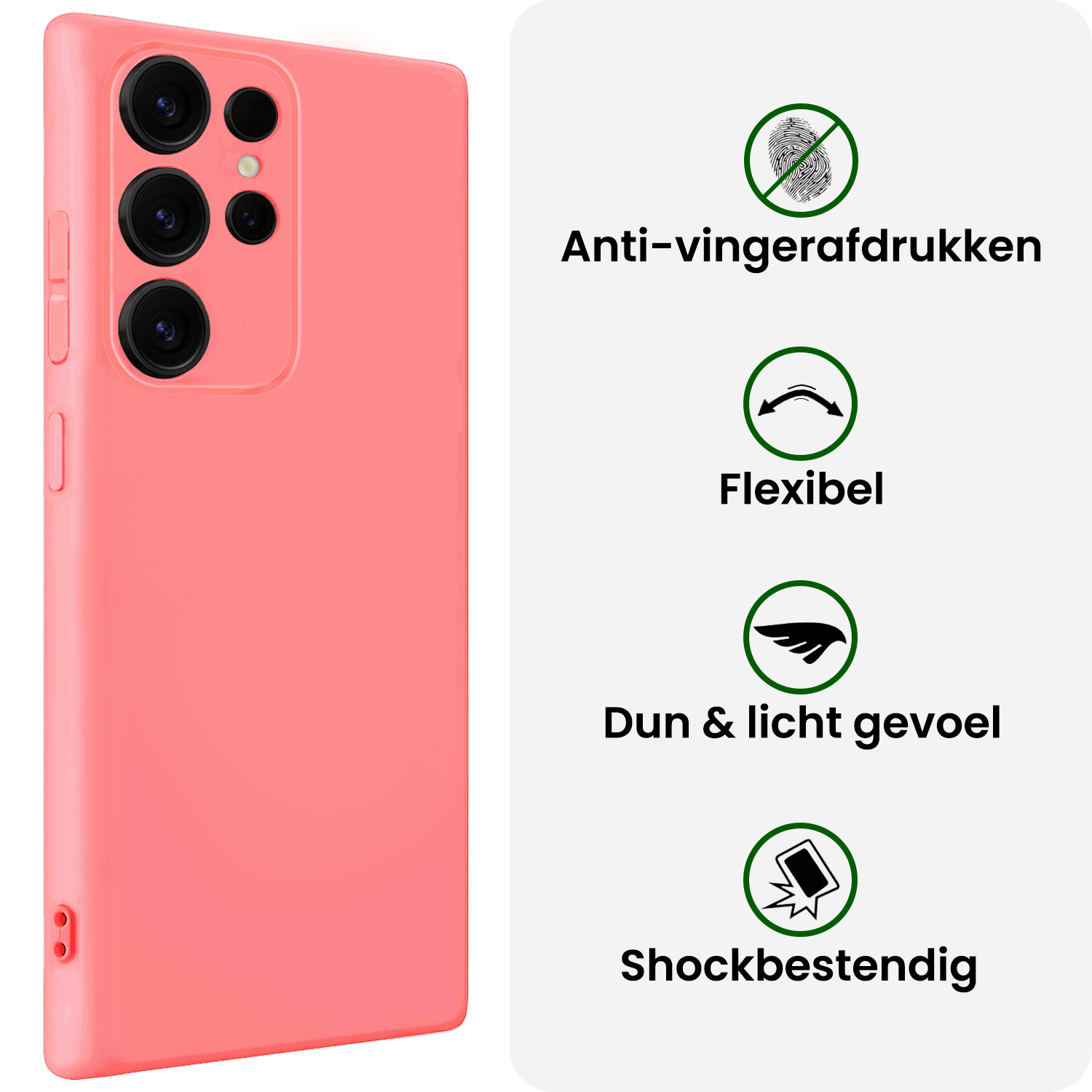 BASEY. BASEY. Samsung Galaxy S25 Ultra Hoesje Siliconen - Lichtroze