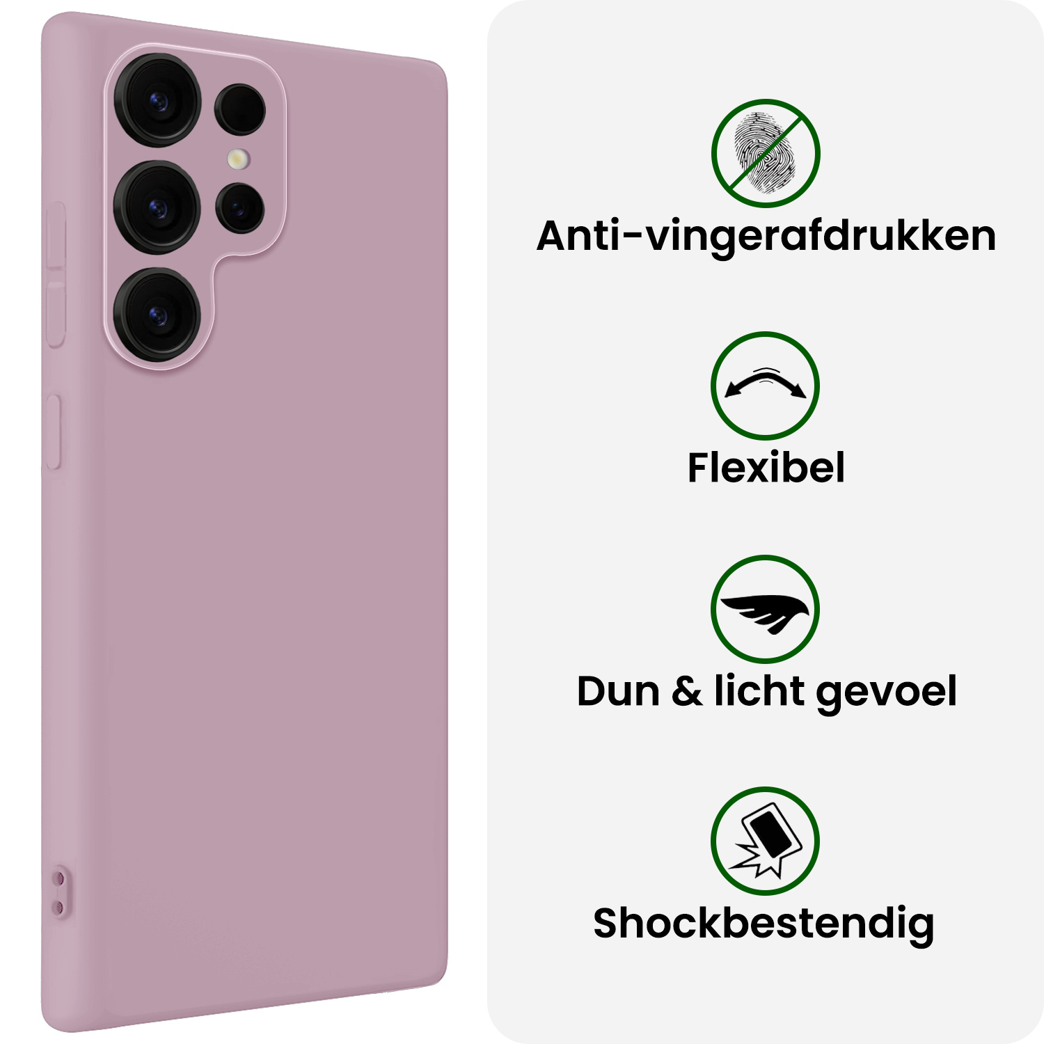 BASEY. BASEY. Samsung Galaxy S25 Ultra Hoesje Siliconen - Lila