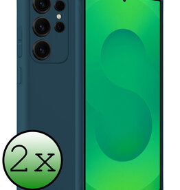 BASEY. BASEY. Samsung Galaxy S25 Ultra Hoesje Siliconen - Donkerblauw - 2 PACK