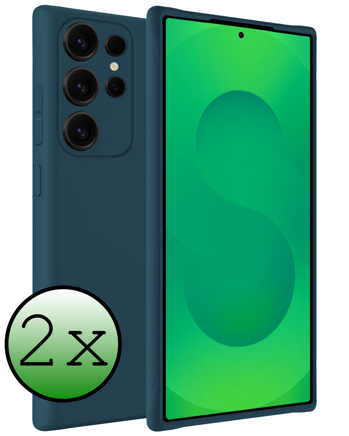 BASEY. BASEY. Samsung Galaxy S25 Ultra Hoesje Siliconen - Donkerblauw - 2 PACK