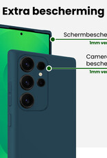 BASEY. BASEY. Samsung Galaxy S25 Ultra Hoesje Siliconen - Donkerblauw - 2 PACK