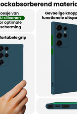 BASEY. BASEY. Samsung Galaxy S25 Ultra Hoesje Siliconen - Donkerblauw - 2 PACK