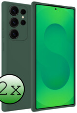 BASEY. BASEY. Samsung Galaxy S25 Ultra Hoesje Siliconen - Donkergroen - 2 PACK