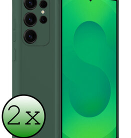 BASEY. BASEY. Samsung Galaxy S25 Ultra Hoesje Siliconen - Donkergroen - 2 PACK