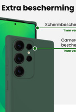 BASEY. BASEY. Samsung Galaxy S25 Ultra Hoesje Siliconen - Donkergroen - 2 PACK