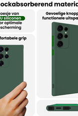 BASEY. BASEY. Samsung Galaxy S25 Ultra Hoesje Siliconen - Donkergroen - 2 PACK