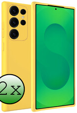 BASEY. BASEY. Samsung Galaxy S25 Ultra Hoesje Siliconen - Geel - 2 PACK