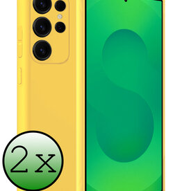BASEY. BASEY. Samsung Galaxy S25 Ultra Hoesje Siliconen - Geel - 2 PACK