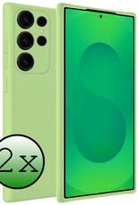 BASEY. BASEY. Samsung Galaxy S25 Ultra Hoesje Siliconen - Groen - 2 PACK