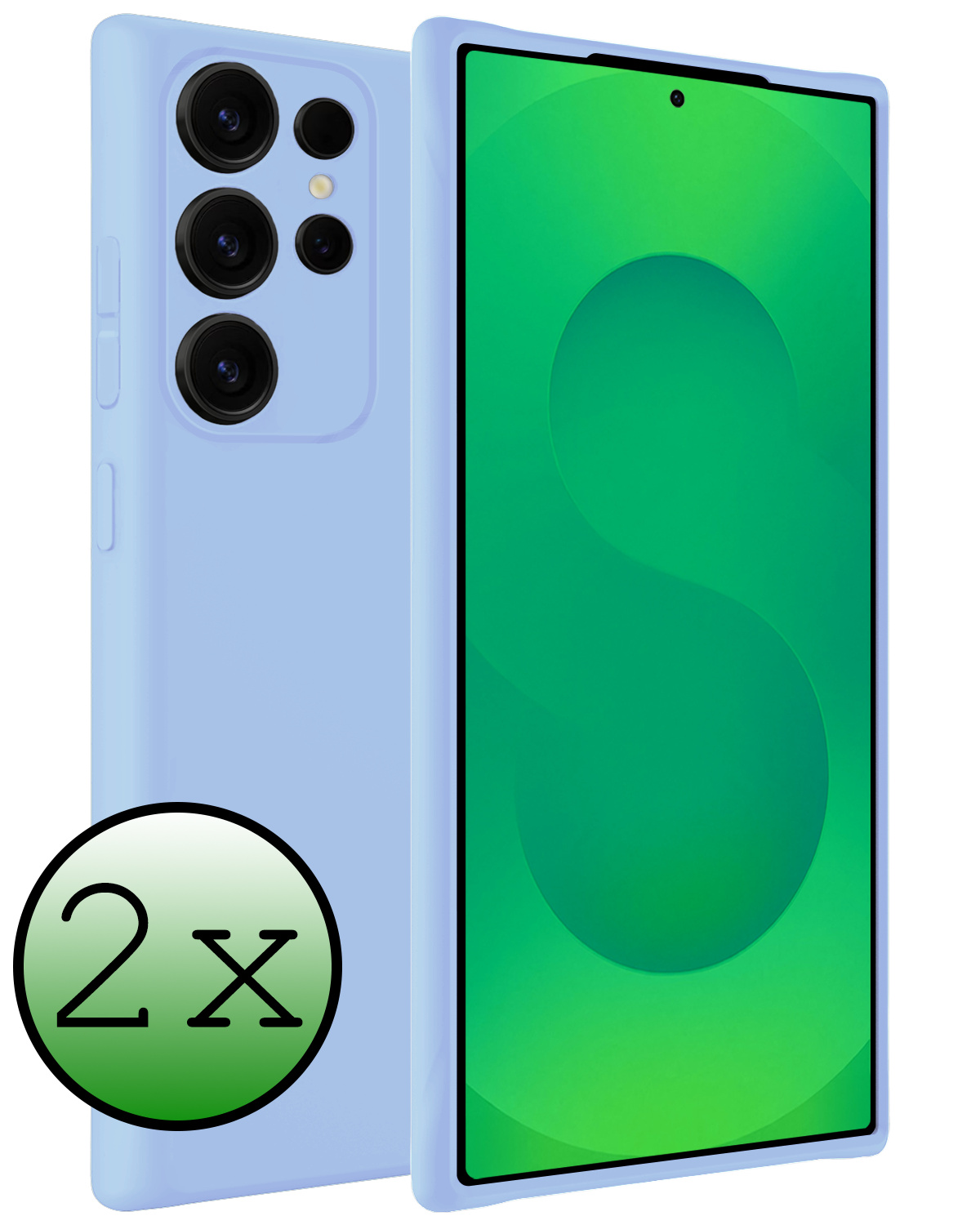 BASEY. BASEY. Samsung Galaxy S25 Ultra Hoesje Siliconen - Lichtblauw - 2 PACK