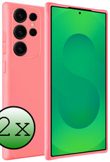 BASEY. BASEY. Samsung Galaxy S25 Ultra Hoesje Siliconen - Lichtroze - 2 PACK