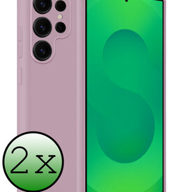 BASEY. BASEY. Samsung Galaxy S25 Ultra Hoesje Siliconen - Lila - 2 PACK