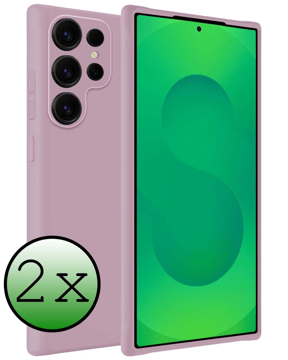 BASEY. BASEY. Samsung Galaxy S25 Ultra Hoesje Siliconen - Lila - 2 PACK