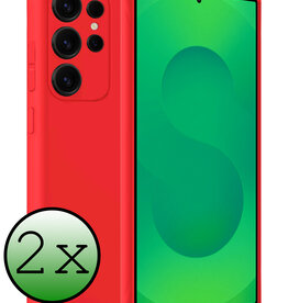 BASEY. BASEY. Samsung Galaxy S25 Ultra Hoesje Siliconen - Rood - 2 PACK