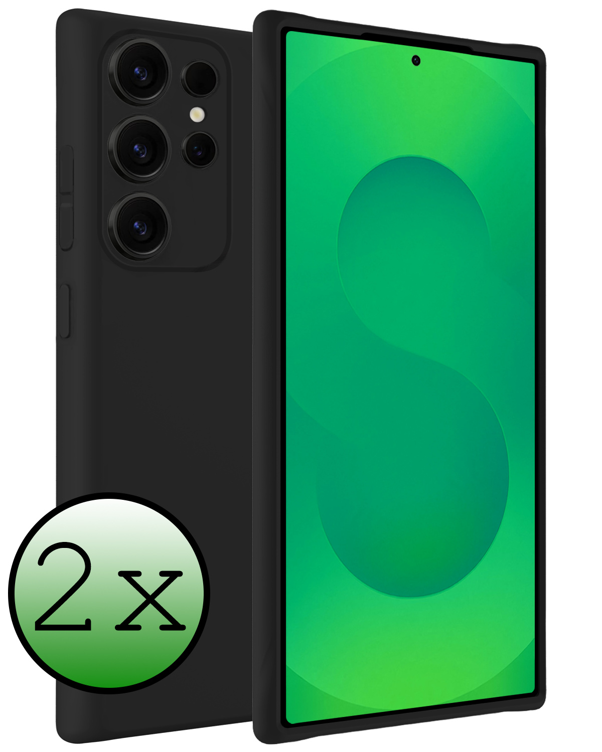 BASEY. BASEY. Samsung Galaxy S25 Ultra Hoesje Siliconen - Zwart - 2 PACK