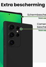 BASEY. BASEY. Samsung Galaxy S25 Ultra Hoesje Siliconen - Zwart - 2 PACK