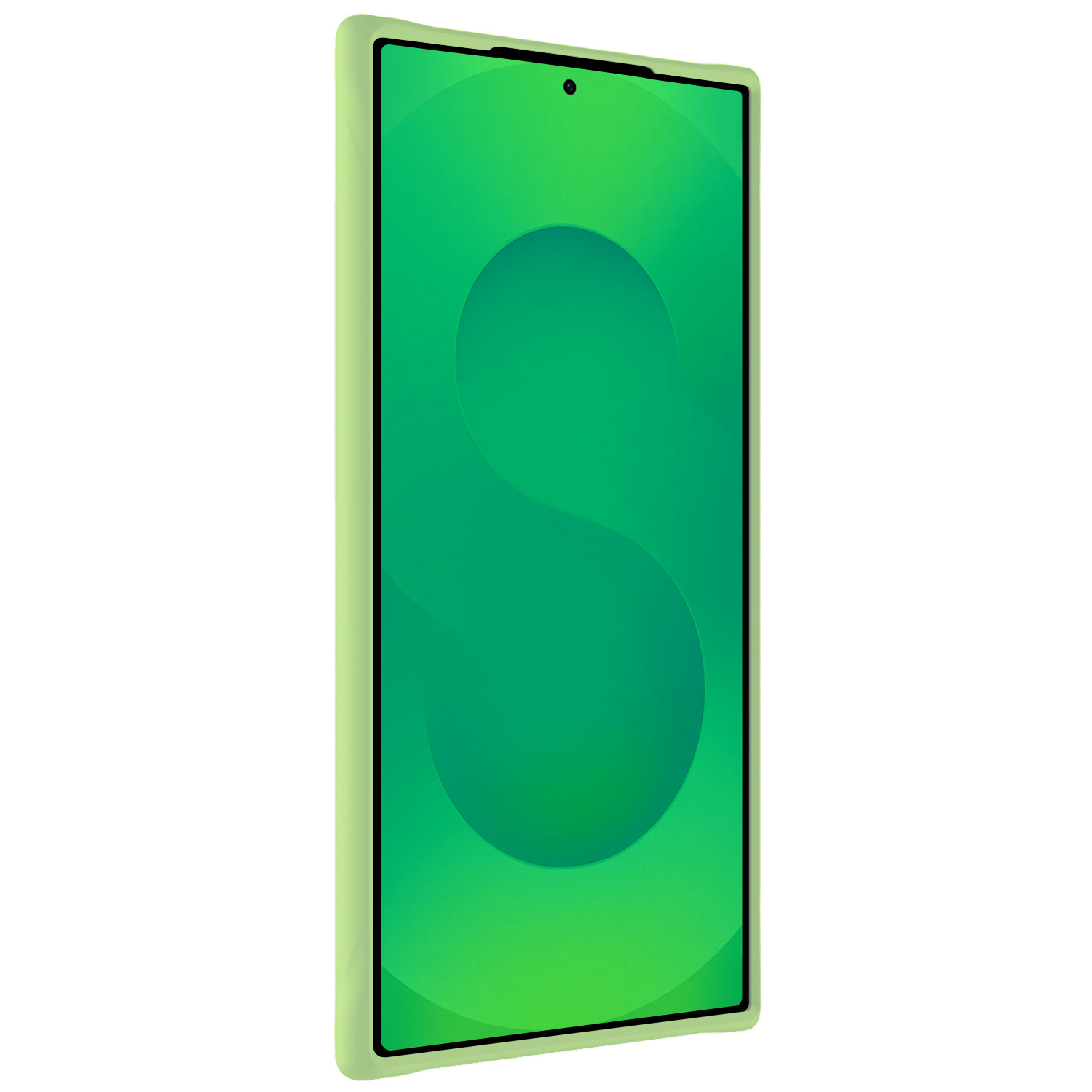 BASEY. BASEY. Samsung Galaxy S25 Ultra Hoesje Siliconen Met Screenprotector - Groen