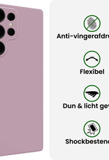 BASEY. BASEY. Samsung Galaxy S25 Ultra Hoesje Siliconen Met Screenprotector - Lila