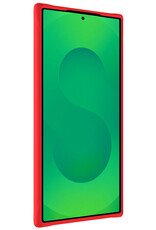 BASEY. BASEY. Samsung Galaxy S25 Ultra Hoesje Siliconen Met Screenprotector - Rood