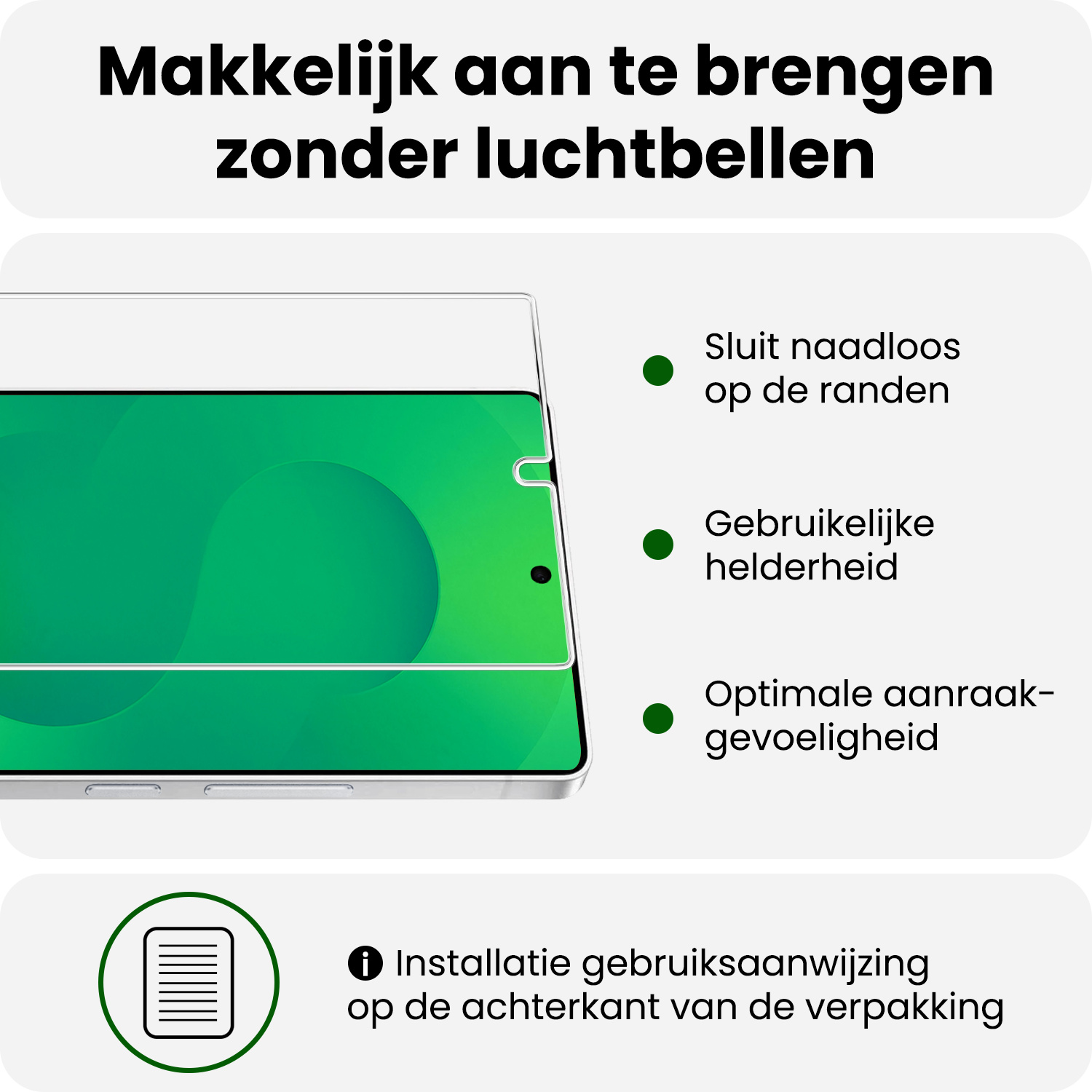 BASEY. BASEY. Samsung Galaxy S25 Ultra Hoesje Siliconen Met Screenprotector - Zwart