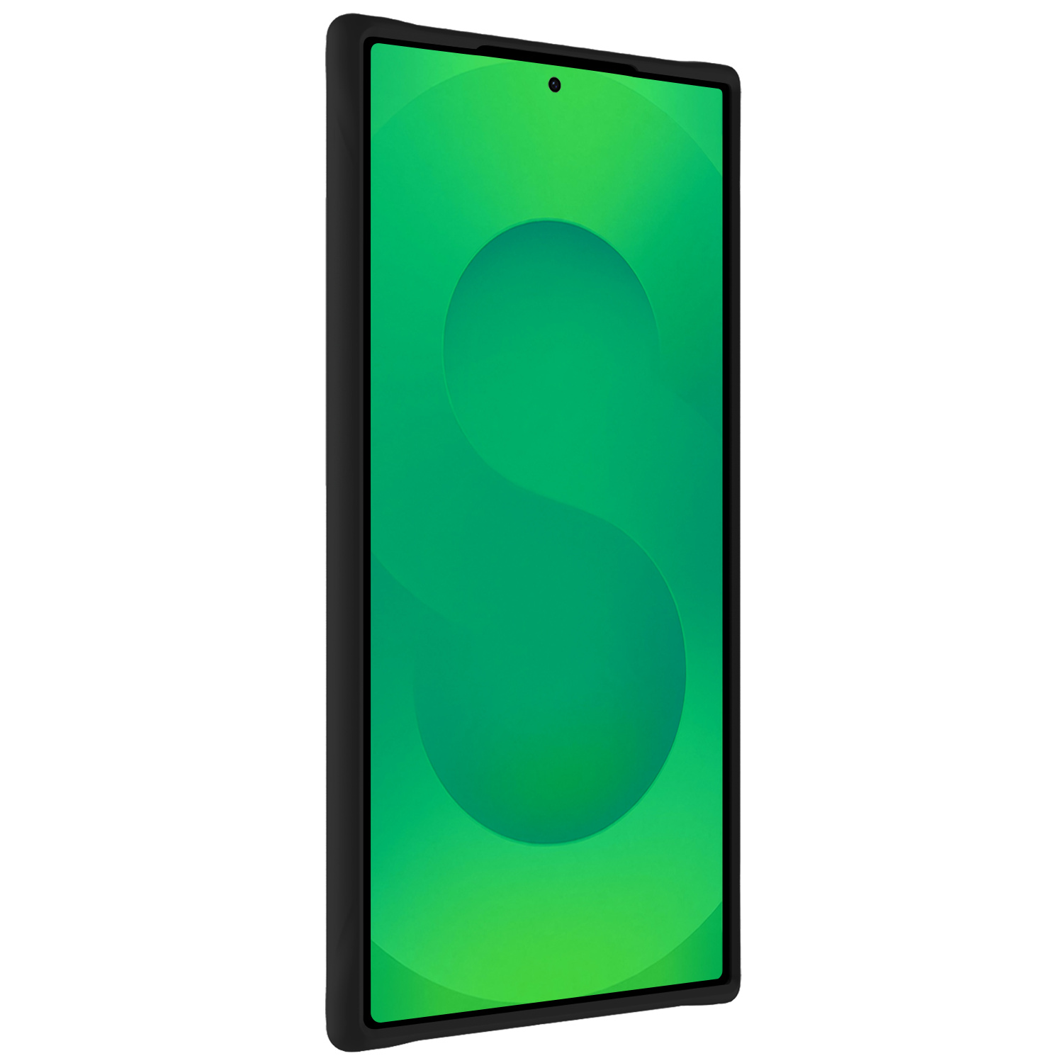 BASEY. BASEY. Samsung Galaxy S25 Ultra Hoesje Siliconen Met Screenprotector - Zwart