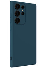 NoXx NoXx Samsung Galaxy S25 Ultra Hoesje Siliconen - Donkerblauw