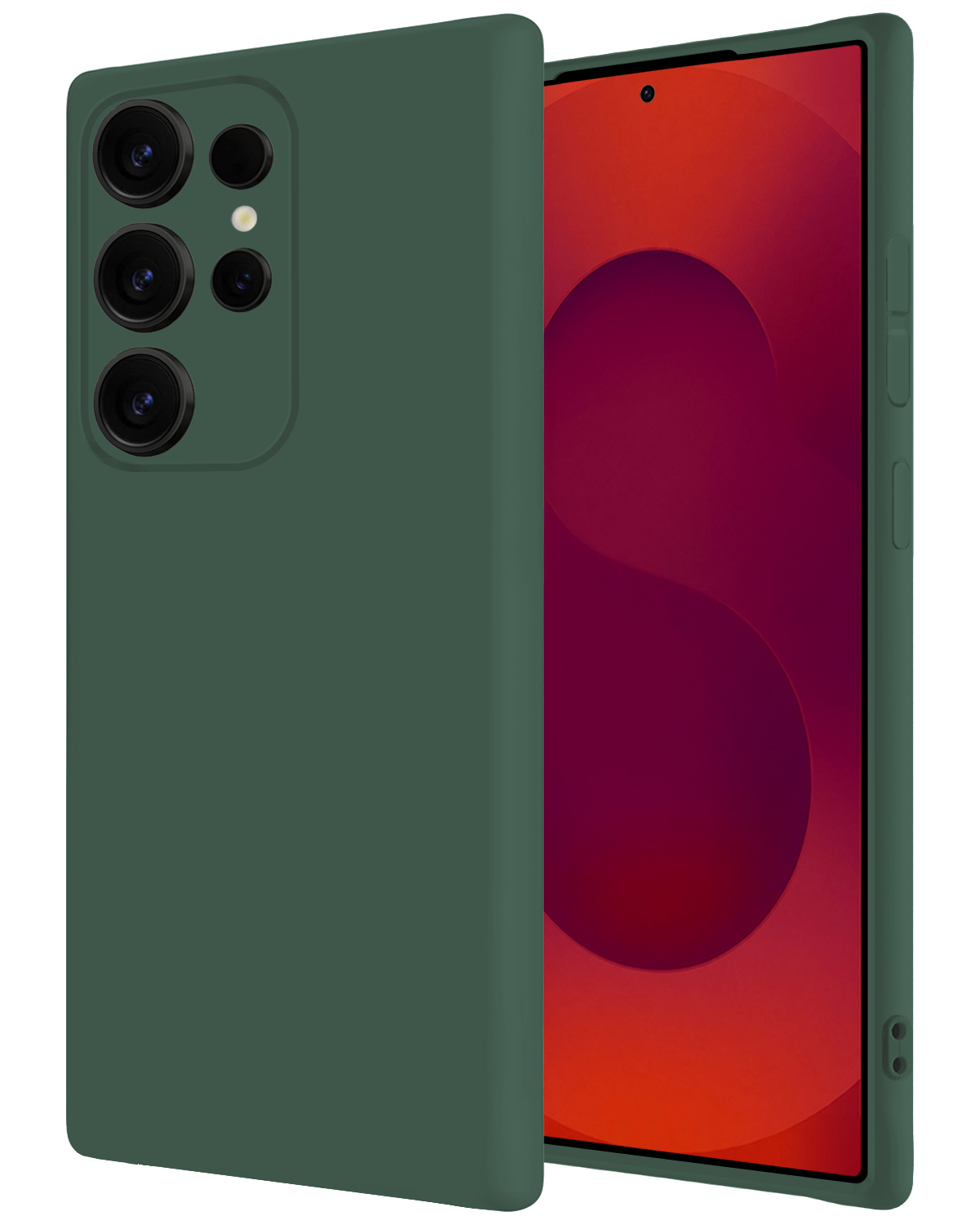 NoXx NoXx Samsung Galaxy S25 Ultra Hoesje Siliconen - Donkergroen