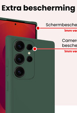 NoXx NoXx Samsung Galaxy S25 Ultra Hoesje Siliconen - Donkergroen