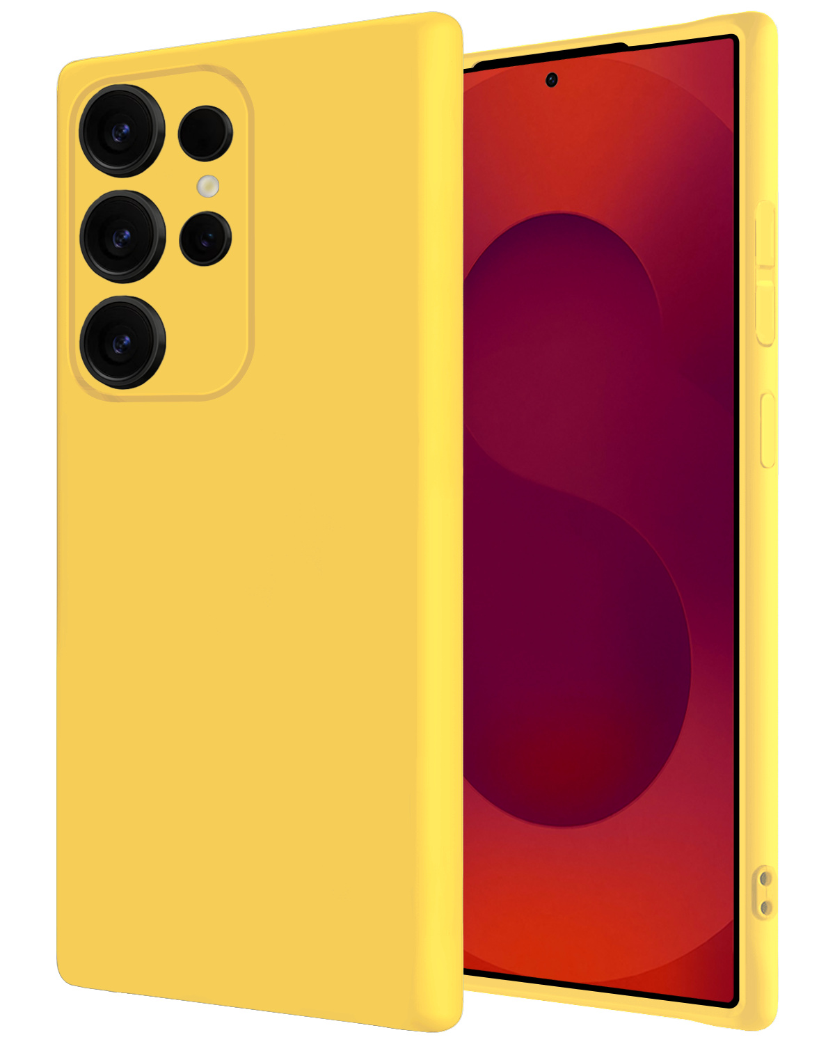 NoXx NoXx Samsung Galaxy S25 Ultra Hoesje Siliconen - Geel