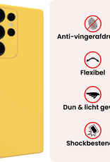 NoXx NoXx Samsung Galaxy S25 Ultra Hoesje Siliconen - Geel
