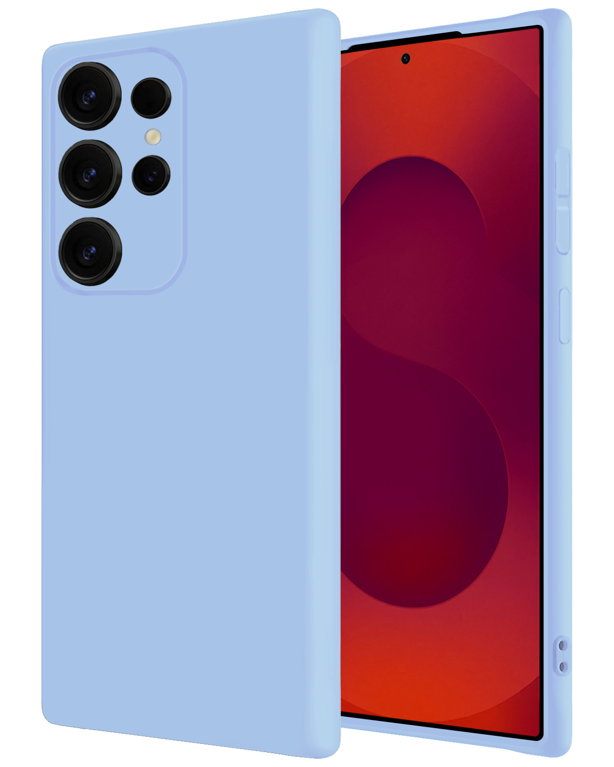 NoXx NoXx Samsung Galaxy S25 Ultra Hoesje Siliconen - Lichtblauw