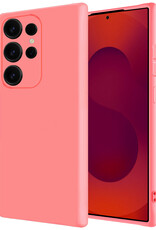 NoXx NoXx Samsung Galaxy S25 Ultra Hoesje Siliconen - Lichtroze