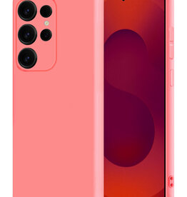 NoXx NoXx Samsung Galaxy S25 Ultra Hoesje Siliconen - Lichtroze