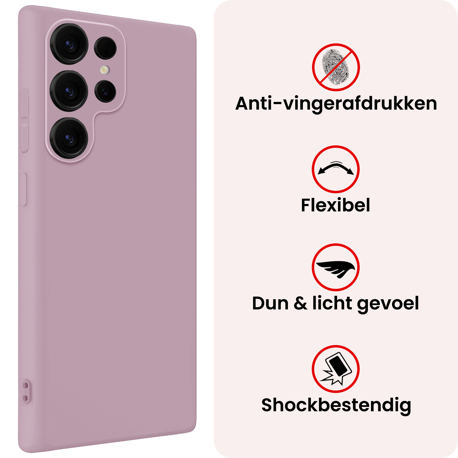 NoXx NoXx Samsung Galaxy S25 Ultra Hoesje Siliconen - Lila