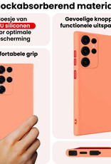 NoXx NoXx Samsung Galaxy S25 Ultra Hoesje Siliconen - Perzik