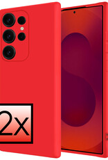 NoXx NoXx Samsung Galaxy S25 Ultra Hoesje Siliconen - Rood